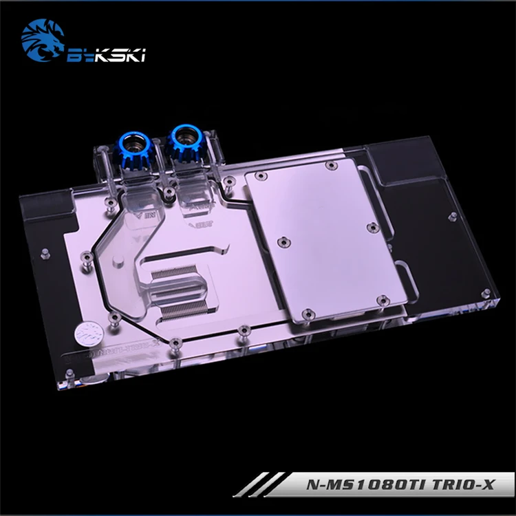 Водоблок BYKSKI с полным покрытием GPU для видеокарты MSI GTX1080TI GAMING X TRIO RGB. P/N: N MS1080TI
