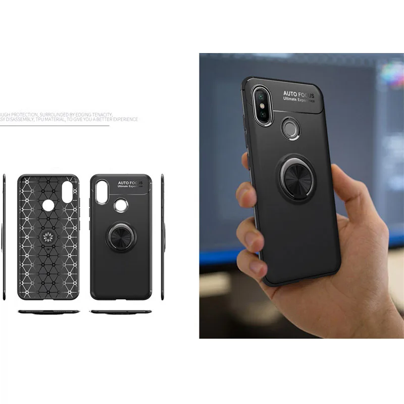 Магнитный автомобильный держатель чехол для Xiaomi Redmi note 5 силиконовый