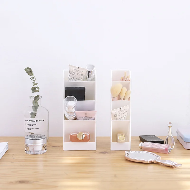 Coloffice Creative Diagonal Pen Holder Office Female Desktop Storage Box Desk Stationery Barrel Rack Makeup Brush Tube 1Piece | Канцтовары