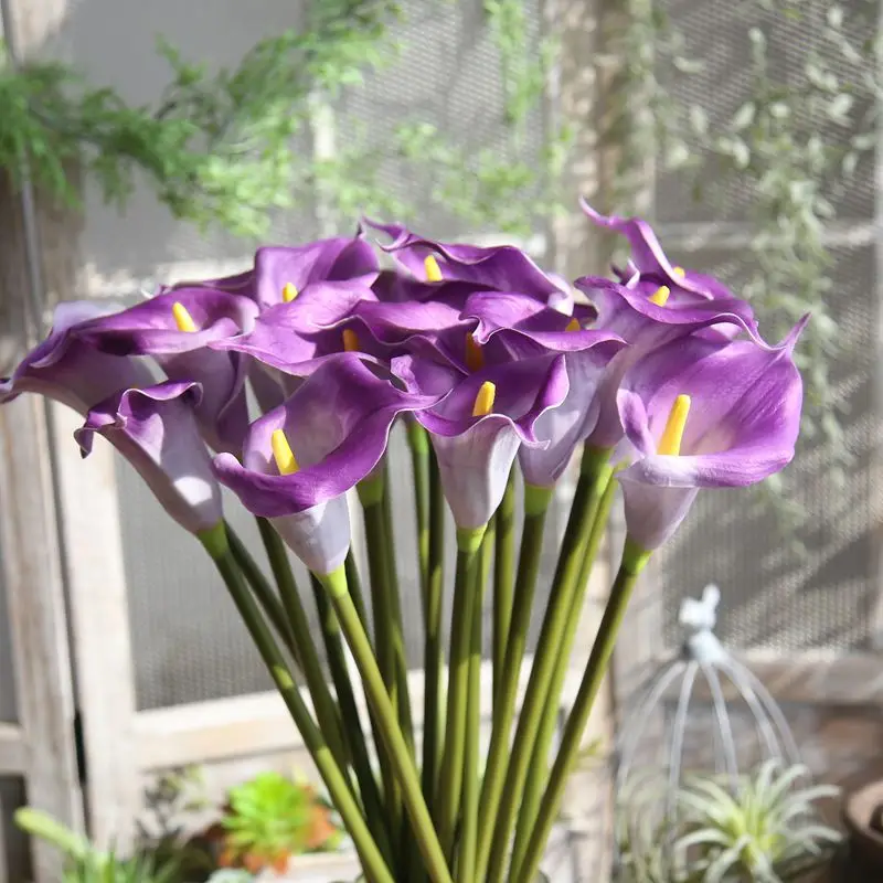 65 см реальный на ощупь искусственный букет лилии цветок декор для свадебной