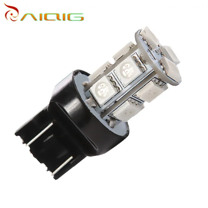 10 шт. 7443 7440 T20 13 SMD 5050 красный светодио дный автомобиля лампа w21/5 Вт автомобилей
