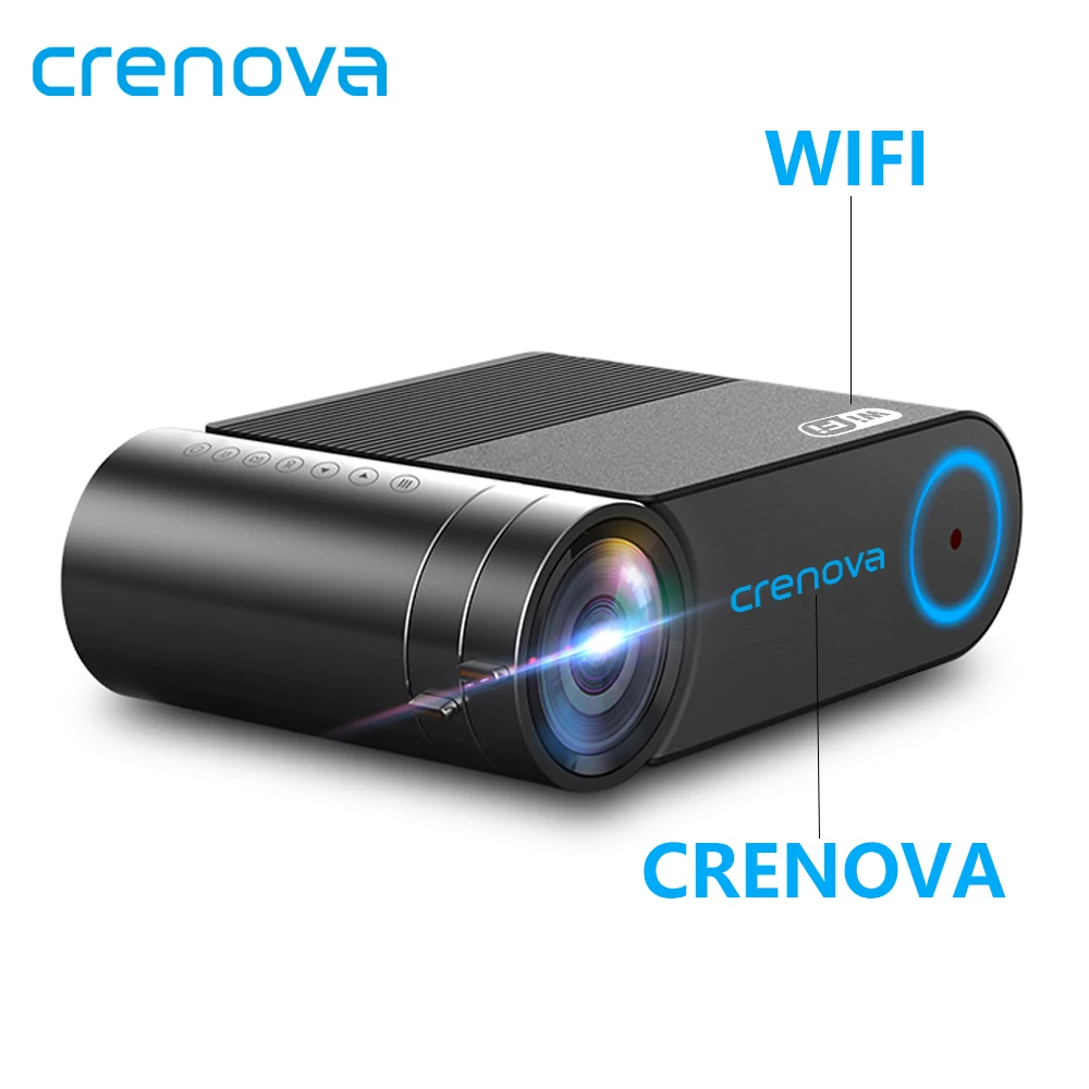 CRENOVA новейший HD 720P светодиодный проектор для 1080P беспроводной WiFi мультиэкранный видео проектор 3D HDMI VGA AV проектор