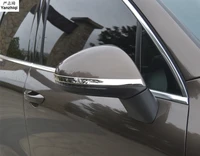 stainless steel rearview mirror light bar reversing mirror trim bar car styling for vw volkswagen 2011 2017 touareg accessories