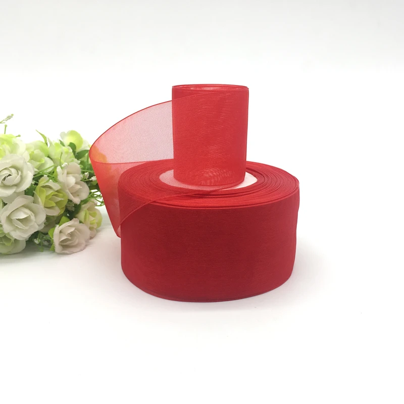 Лента из органзы для упаковки подарков 5 ярдов 2 дюйма 50 мм|organza ribbon|handmade ribbonribbons for