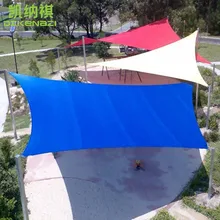 6x6 м/шт Открытый ПУ Водонепроницаемый полиэстер ткани козырек от Солнца Парус тент для жилых садовых патио оттенков