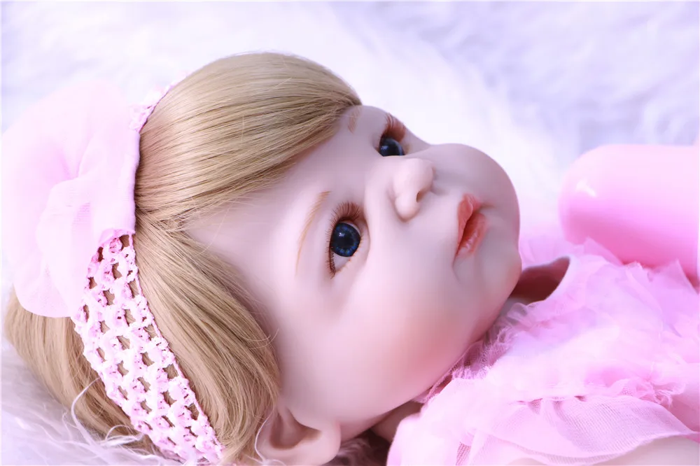 NPKCOLLECTION 55 см силиконовая кукла для новорожденных девочек реалистичные игрушки