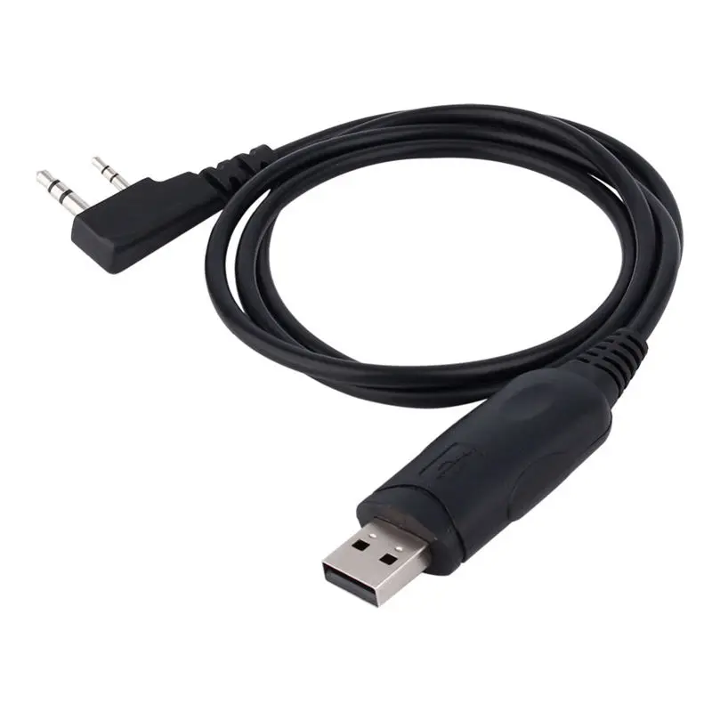 Black Usb Кабель для программирования Baofeng Uv-5R 888S для Kenwood 2 Pin Радио Walkie Talkie аксессуары Usb2.0 1 м с Cd - Цвет: Black