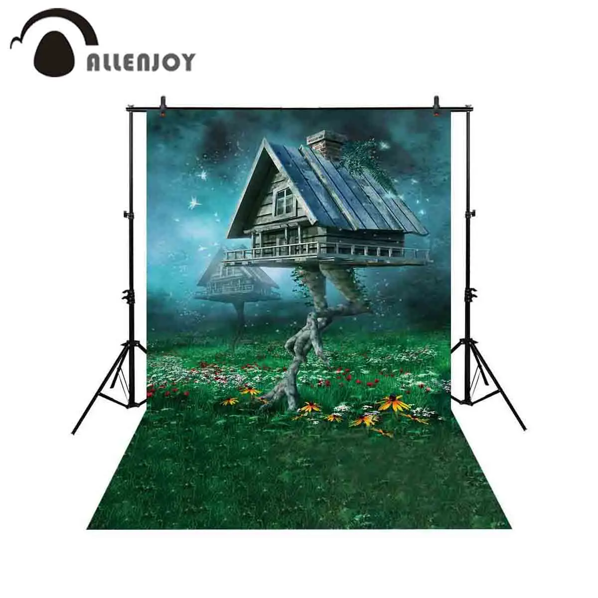 Allenjoy фоны для фотостудии фэнтези волшебный мир эльф дом луг цветы красивая