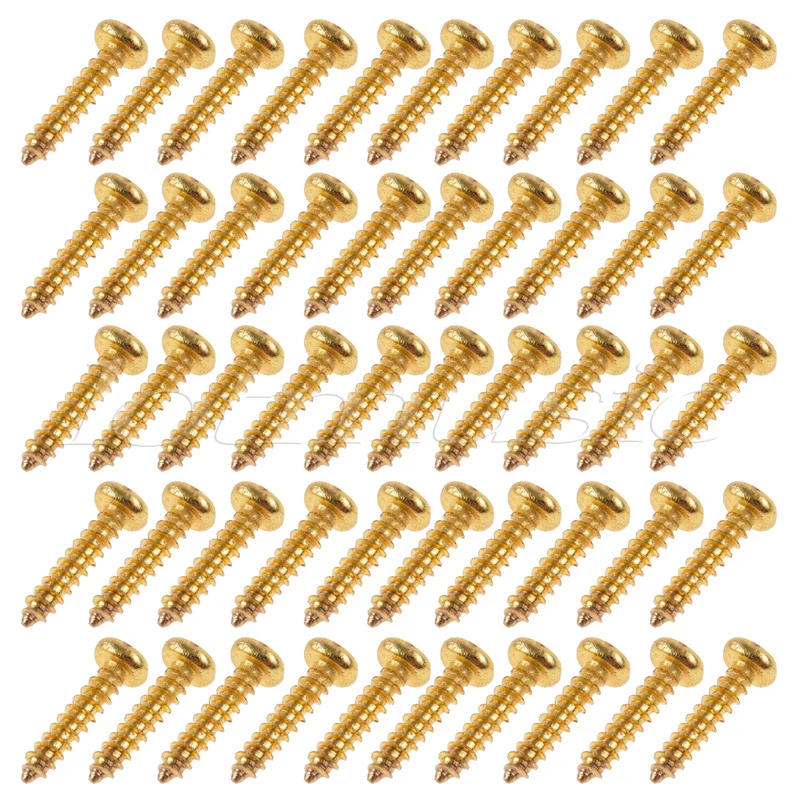 

Винты для бас-гитары, накладки на заднюю панель, колышки для тюнинга гитары, золотые, хромированные, черные, упаковка 50 шт.