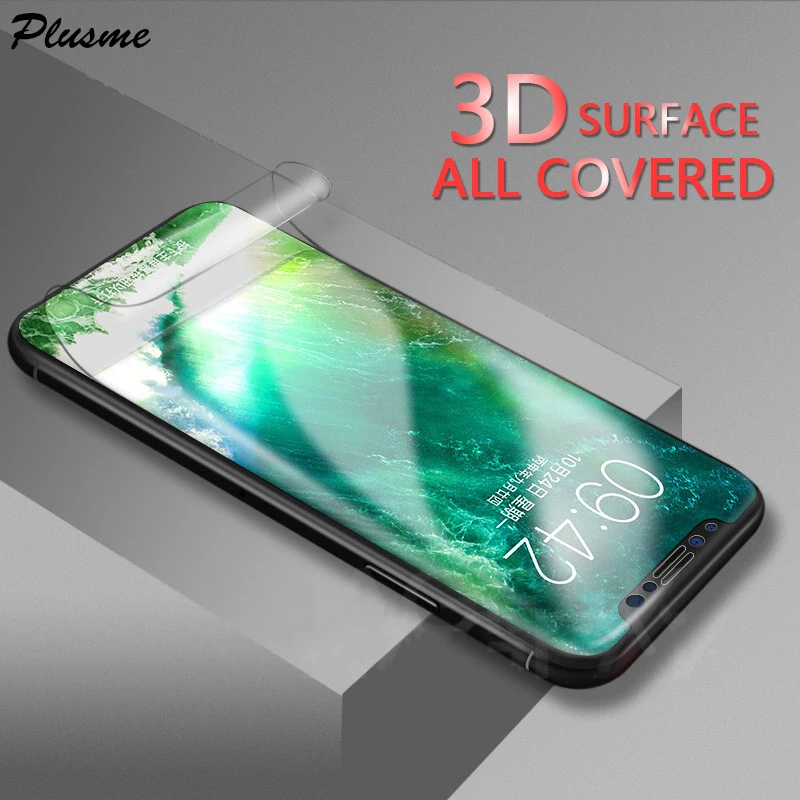 3D полное покрытие Гидрогелевая пленка для iphone XS Max XR X 8 7 6 6S Plus HD Тонкий защитный