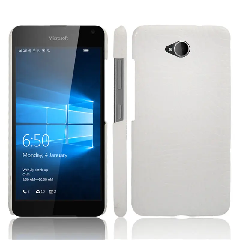 Чехол для Microsoft Lumia 650 чехол Nokia жесткая задняя крышка из искусственной кожи