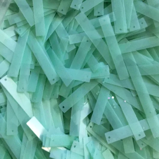 DIY прямоугольные блестки 6*40 мм синий зеленый матовый длинное боковое отверстие прямоугольный шарик кусок блестки ручной материал