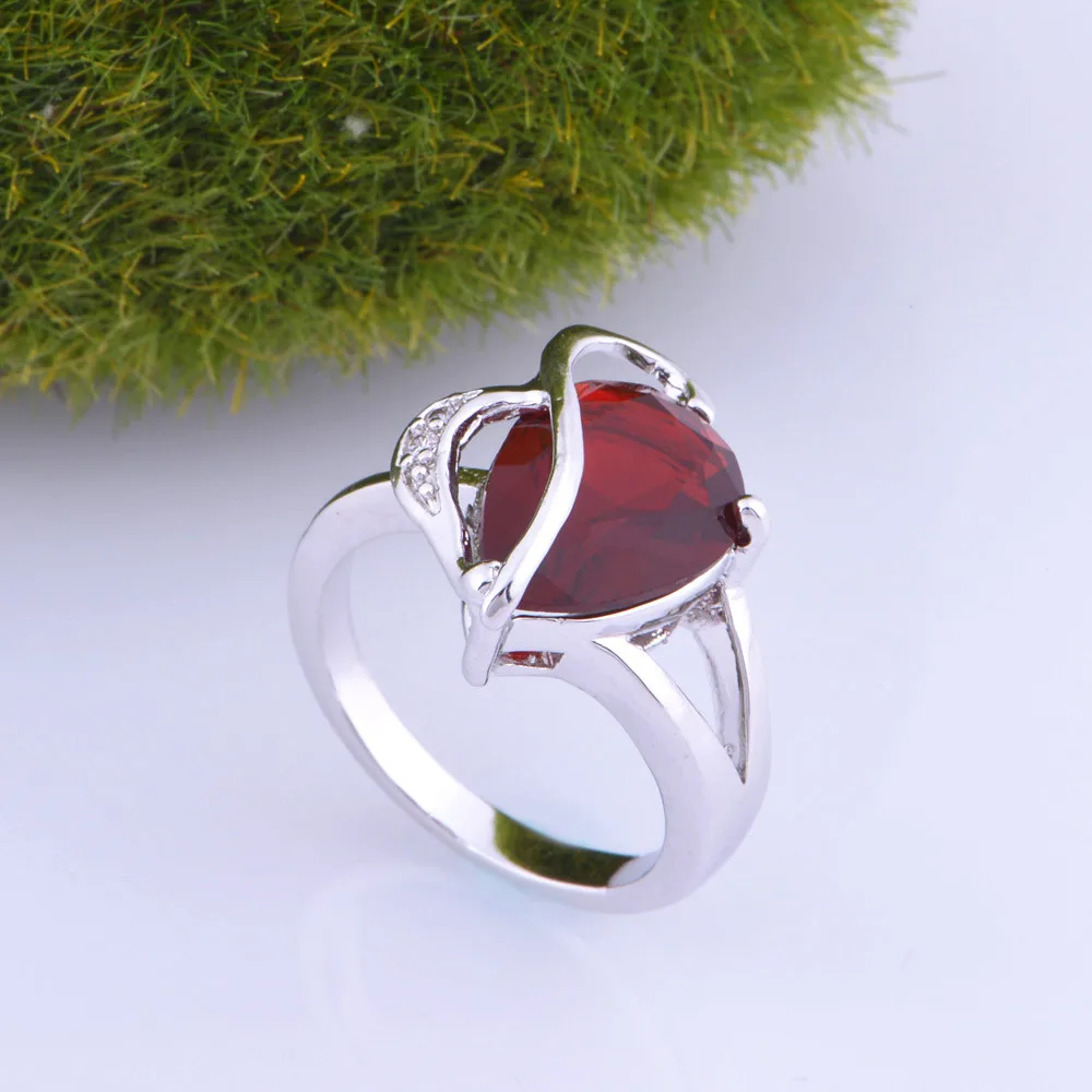 Almei турецкое Сердце Камень Серебряный цвет костюм ювелирные изделия Наборы