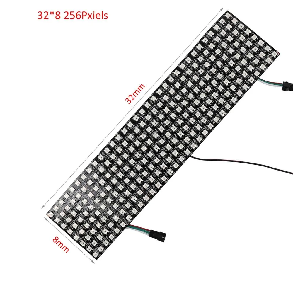 Светодиодный пиксель DC5V WS2812B Панель Экран 8*8 16*16 8*32 Пиксели цифровой гибкий