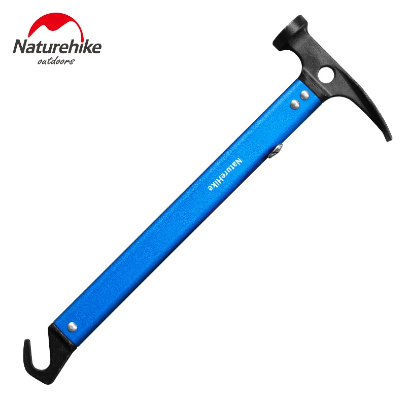 Outdoor Multifunctional Aluminium Alloy Hammer Camping Nail Sappers Shovel Carbon Steel Polishing Hammerhead Hook | Спорт и