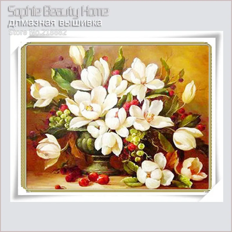 Sohpie красота полная вышивка искусственная Россия цветы ручная работа Diy Алмазная