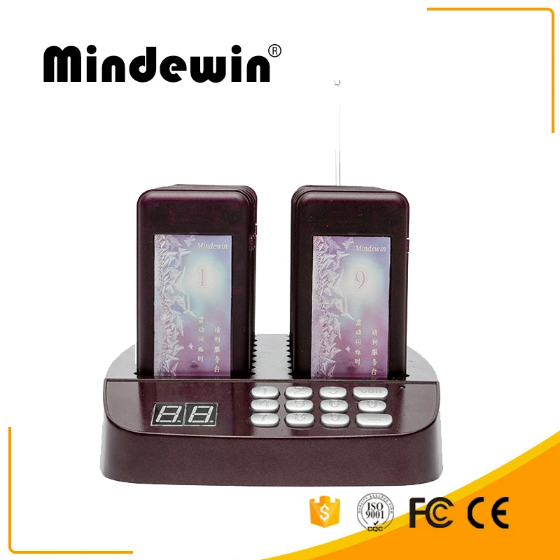 Беспроводная система управления очереди Mindewin 315 МГц и 433 МГц|pager system|queue management