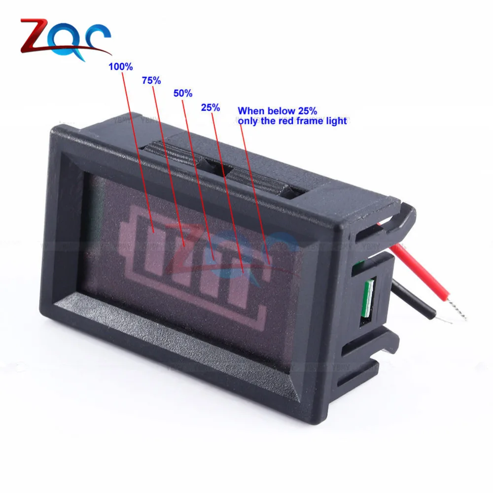 DC 12V кислотный свинцовый аккумулятор Ёмкость индикатор красный цифровой