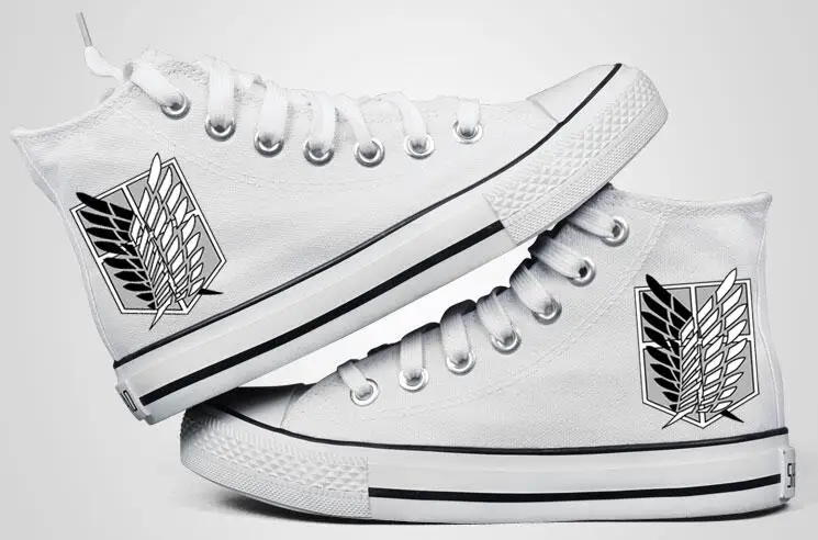 Attack on Titan shoes high platform canvas Shingeki no Kyojin board Luminous cosplay | Тематическая одежда и униформа