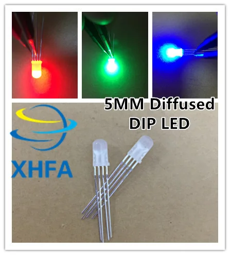 20 шт. светодиод RGB 5 мм общий катод трехцветные излучающие диоды f5