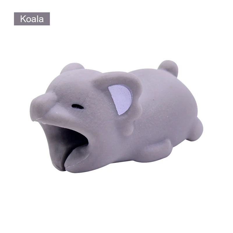 Koala CHIPAL Симпатичные укусы защитный кабель Winder Chompers кошка собака утка кролик животное коала кусачки модель держатель телефона для iPhone - Цвет: Koala