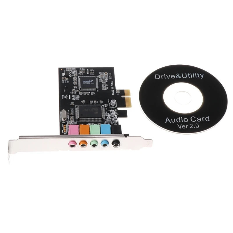 PCI E аудио цифровая звуковая карта 5 1 твердые конденсаторы CMI8738 чипсет +