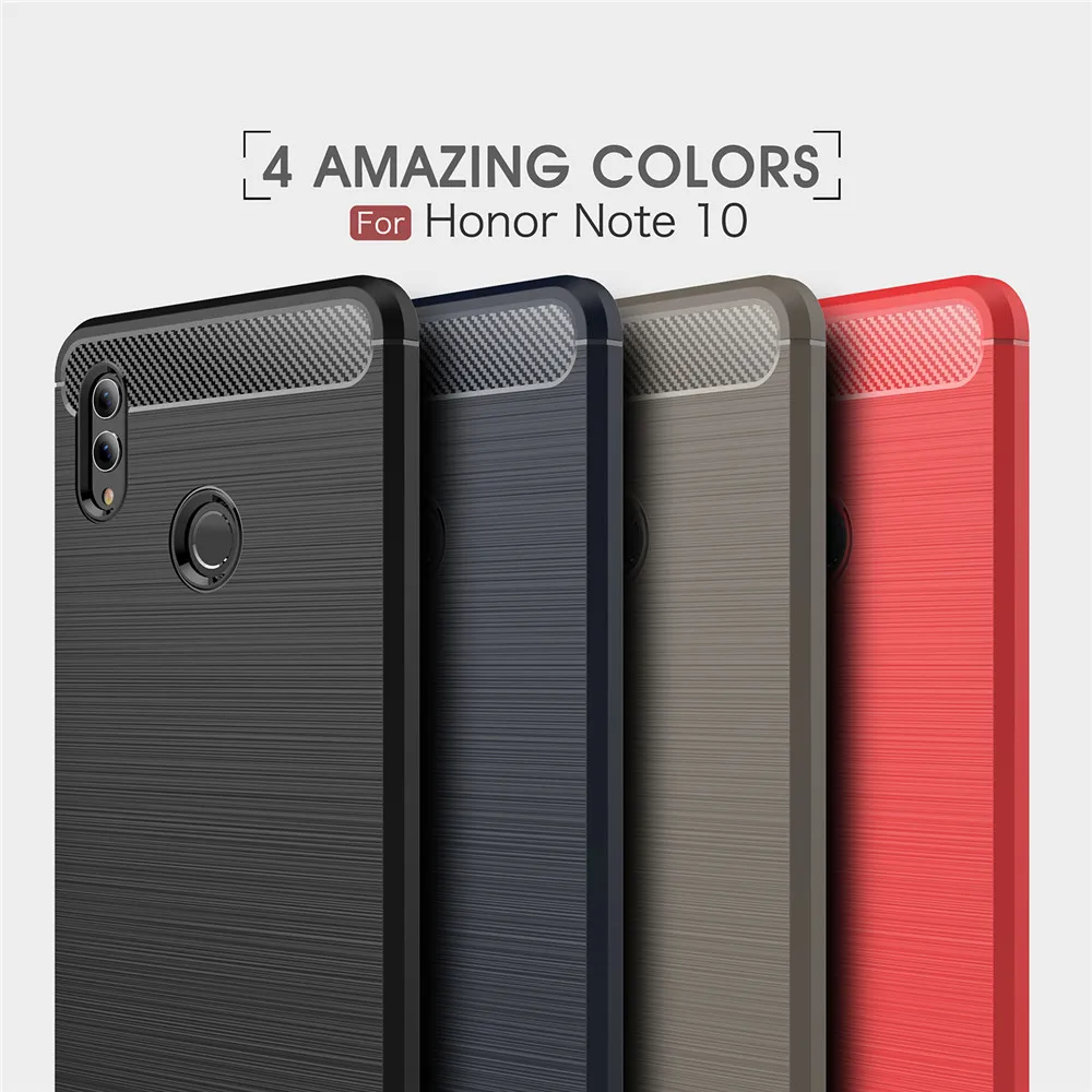 Lenuo чехол для huawei Honor Примечание 10 ТПУ мягкой углеродного волокна силиконовые