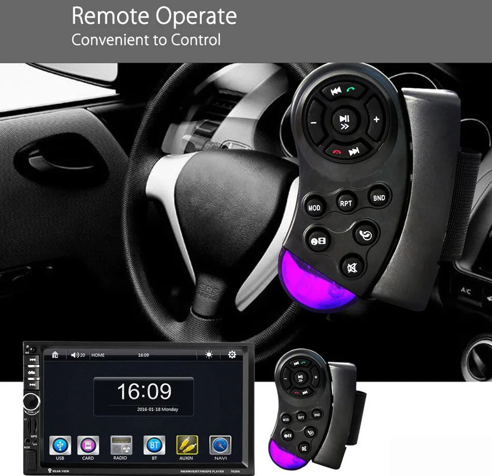7 &quotавтомобильный Радио Стерео gps навигация Bluetooth USB SD 2 Din сенсорный автомобильный