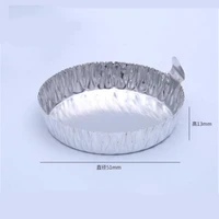 100pcslot aluminum lab weigh boat cup weighing container small dish with handle lab diameter 50mm