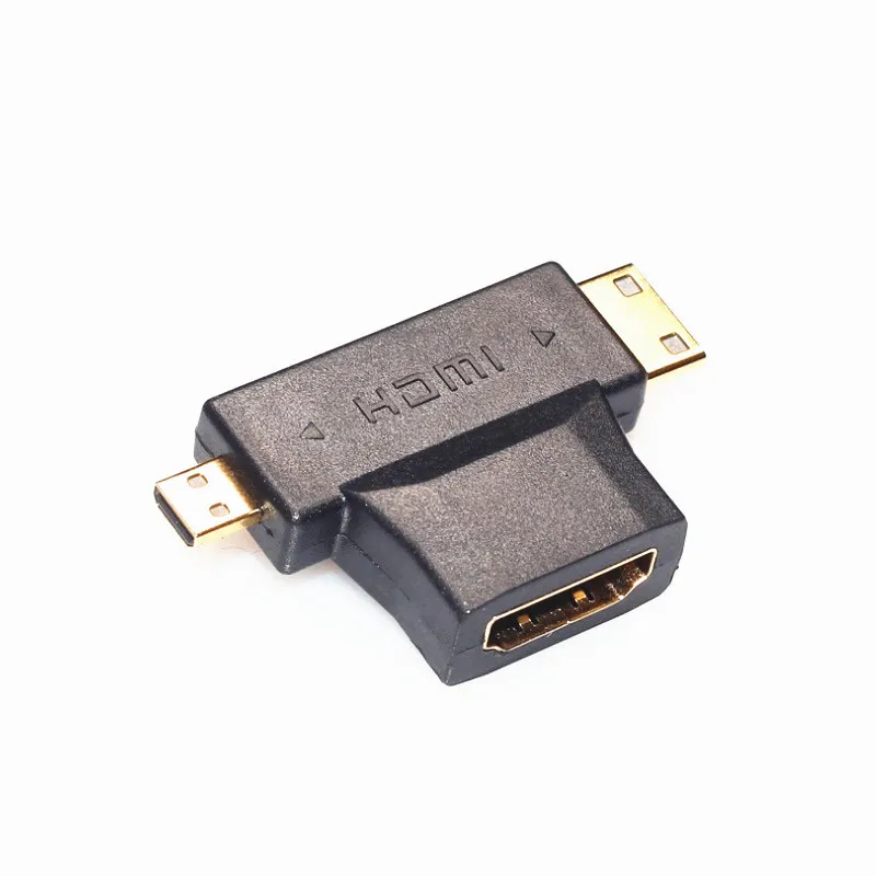 5 шт./лот 3 в 1 HDMI к Micro Мужской мини адаптер Т образный конвертер для HDTV