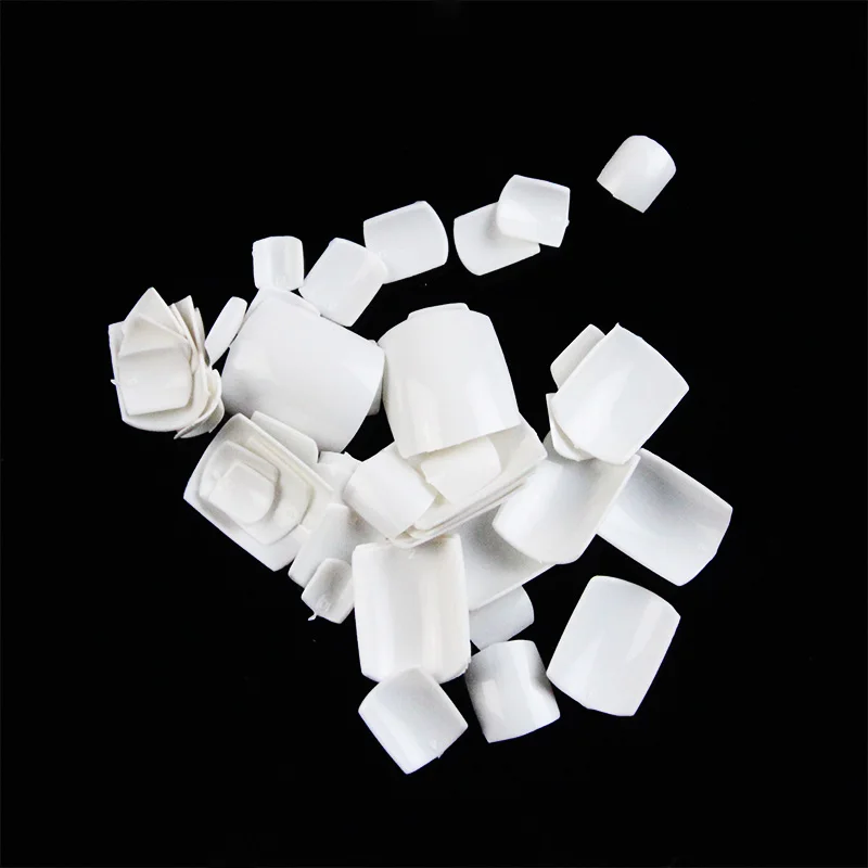 white full tips Искусственные ногти, художественные кончики пальцев, искусственные кончики пальцев, Pieds Tipsie, ложные дизайнерские короткие стилеты, ногти на ногах, искусственный Французский, ногти на ногах, Nepnagels - Цвет: white full tips