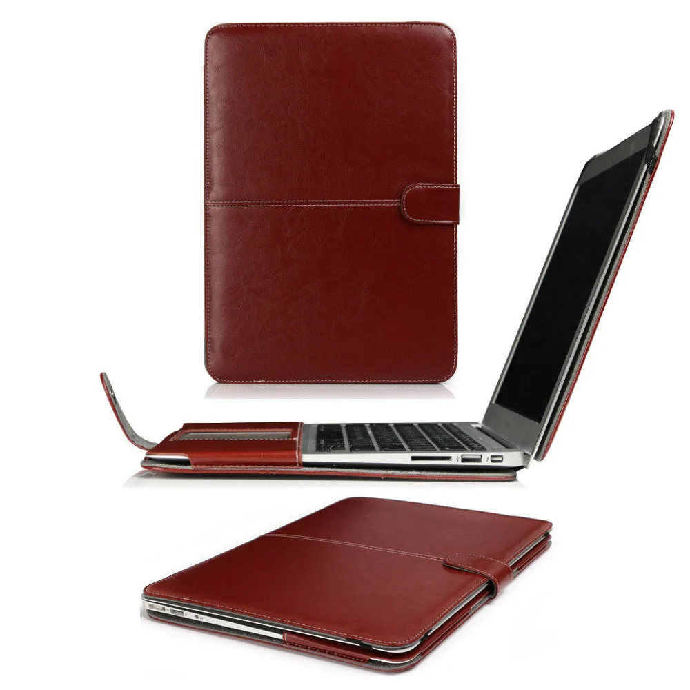 Умный кожаный чехол-Кобура премиум класса защитный чехол для MacBook Air Pro Retina 11 6 12 13 3