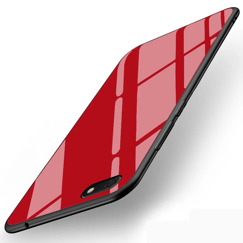 Xinchentech для huawei Y5 2018/Y5 Prime 2018 Стекло случай роскошь силиконовой мягкая рамка +
