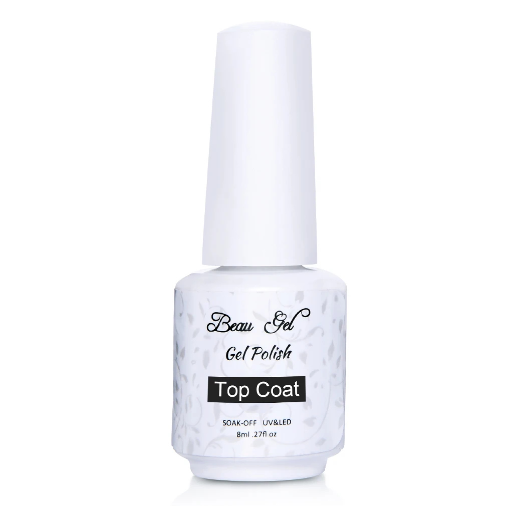 Top Coat Beau гель телесного цвета Гель-лак для ногтей замачиваемый УФ-лак для ногтей Блестящий Гель-лак Vernis Ongle 8 мл Полупостоянный Гель-лак - Цвет: Top Coat