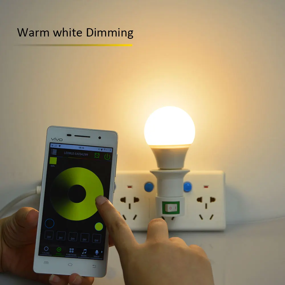 1X Смарт Bluetooth 4 0 приложение управления Светодиодный сценический свет RGBW 5 W E27 85 V-265