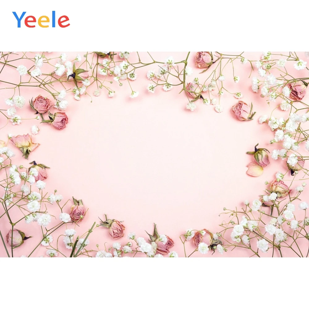 

Yeele Wedding Party 3D Flowers Ins Wall Customized Photography Backdrops Personalized Photographic Backgrounds For Photo Studio