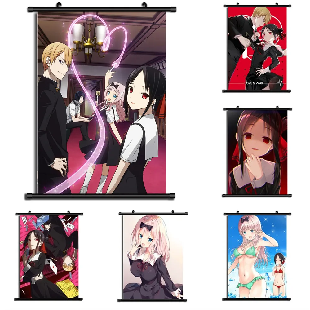 Kaguya sama wa Kokurasetai Аниме Манга настенный плакат свиток украшение дома стены