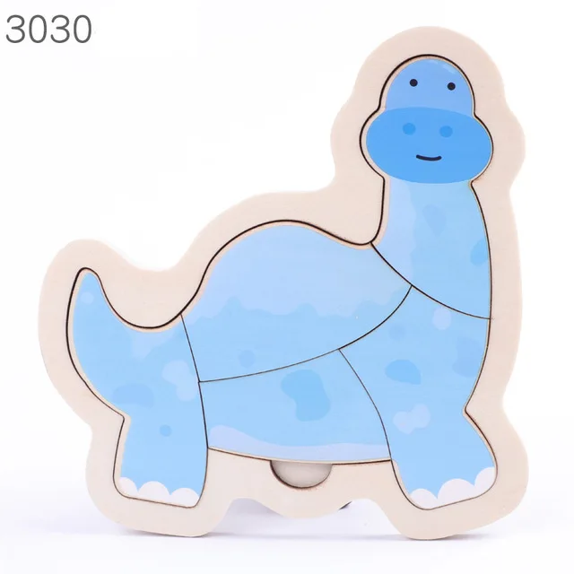 3030 Деревянные детские игрушки 3D пазлы головоломки доска Красочные животные транспортные средства Fruts мультфильм формы головоломки игрушки для детей маленьких мальчиков и девочек - Цвет: 3030