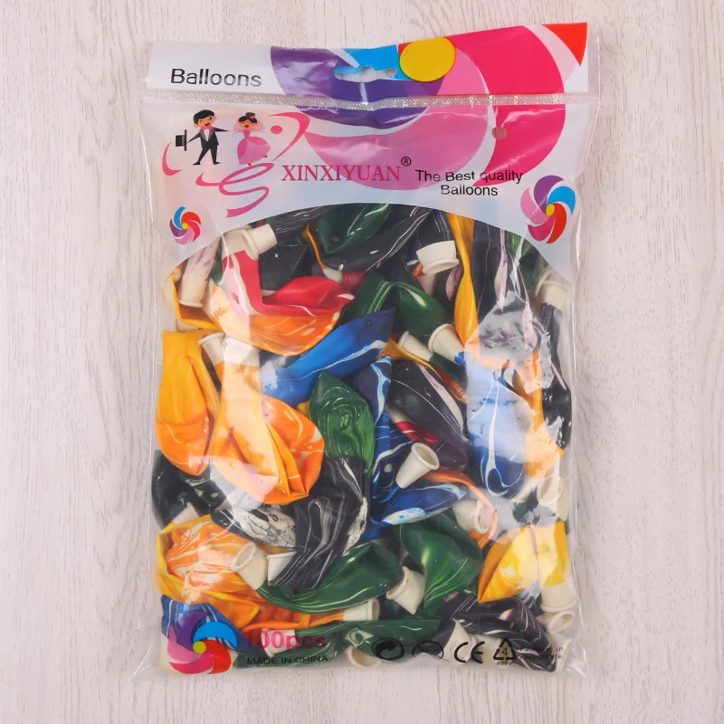 10 шт. дюймов металлический Агат блестки набор воздушных шаров мраморный шар День