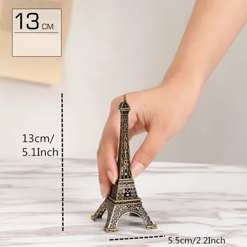 VILEAD 6 Size Zinc Alloy Paris Tower Model Figurines European Building Crafts Gift Office Home Decoration Hogar Ornaments