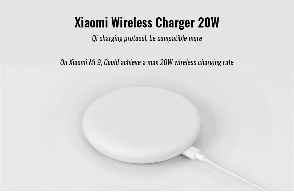 Быстрая Xiao mi Беспроводное зарядное устройство 20 Вт макс для mi 9(20 Вт) mi X 2 S/3(10 Вт) Qi EPP совместимый мобильный телефон(5 Вт) несколько безопасный