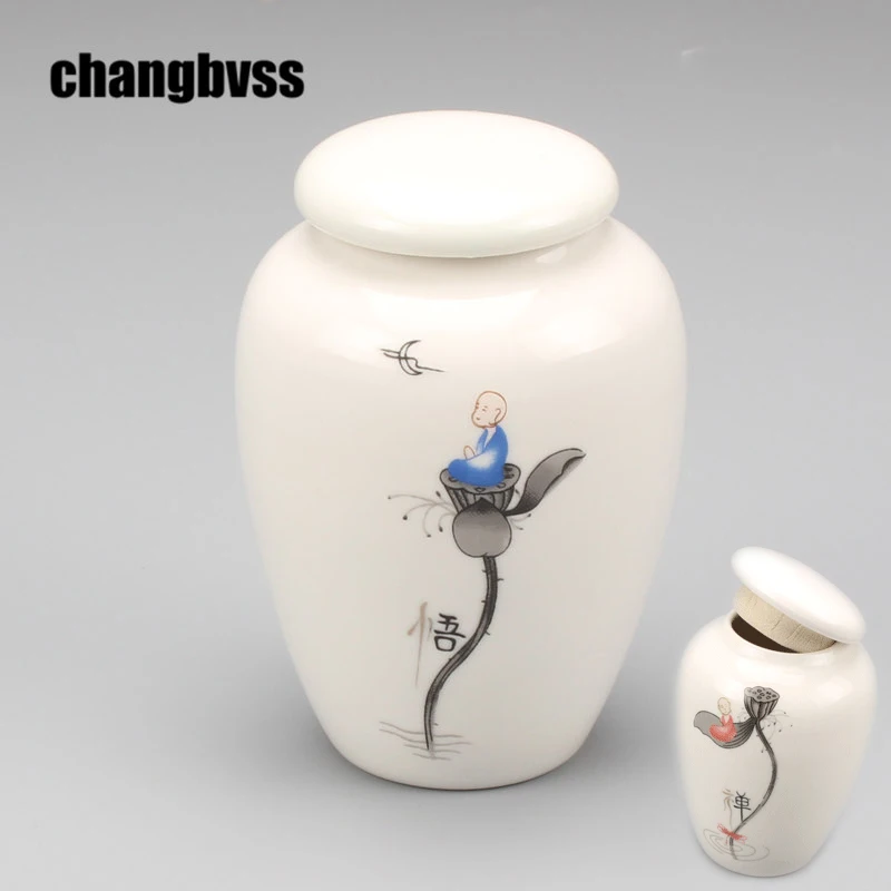 Китайская краска керамический чай Caddy хранения еды банки и бутылки Чай Канистра