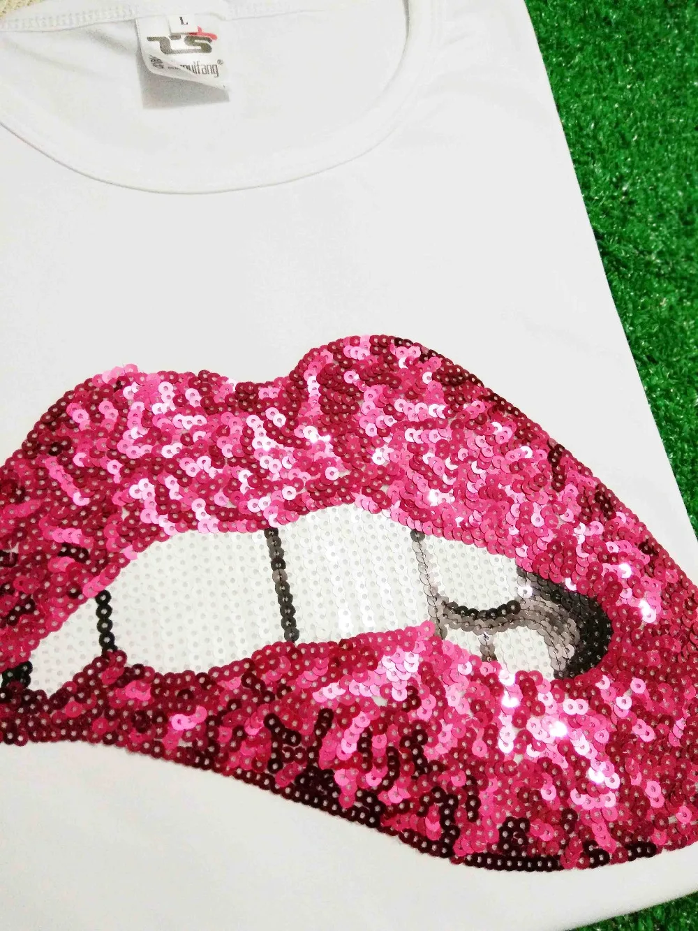 Футболка женская весенне летняя модный свободный сексуальный рот|tees women|brand teefashion