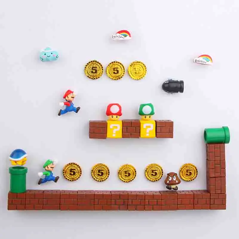 41 Combinations Новая комбинация 3D Super Mario Bros. Магниты на холодильник стикер сообщений домашний декор детские игрушки подарок на день рождения - Цвет: 41 Combinations