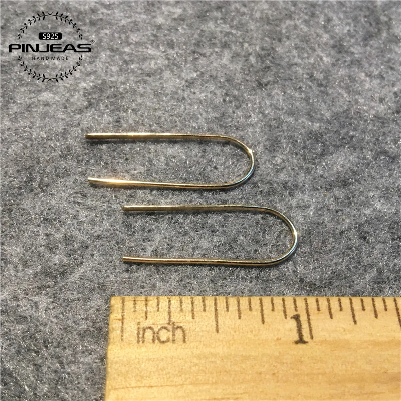 PINJEAS Open Handmade Modern Minimalist Lightweight Simple Wire wrap Long Sleek Delicate Elegant Stud Earrings Jewelry | Украшения и