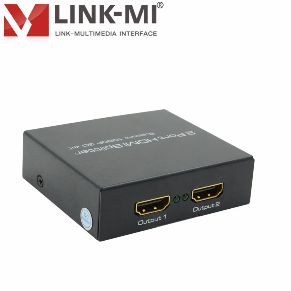LINK MI 1x2 Разделитель с мультимедийным интерфейсом высокой четкости HD видео 1080p 3D 4K x