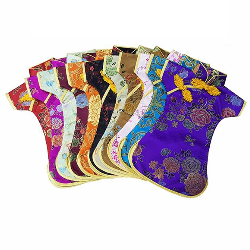 1 шт. ручная работа Китайская классическая одежда шелковая крышка бутылки вина