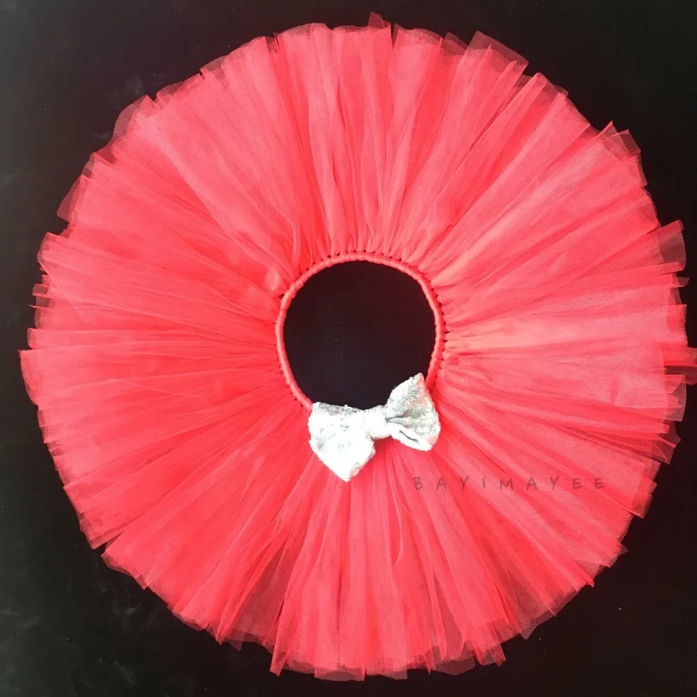Юбка американка для девочек яркая пушистая юбка из тюля танцевальная с бантом и