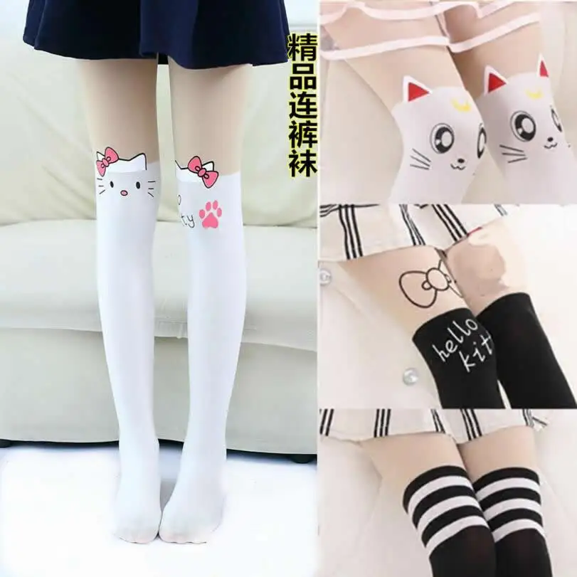 Pantimedias de estilo coreano para ni&ntilde;as, medias hasta la rodilla, 2-15 a&ntilde;os-2