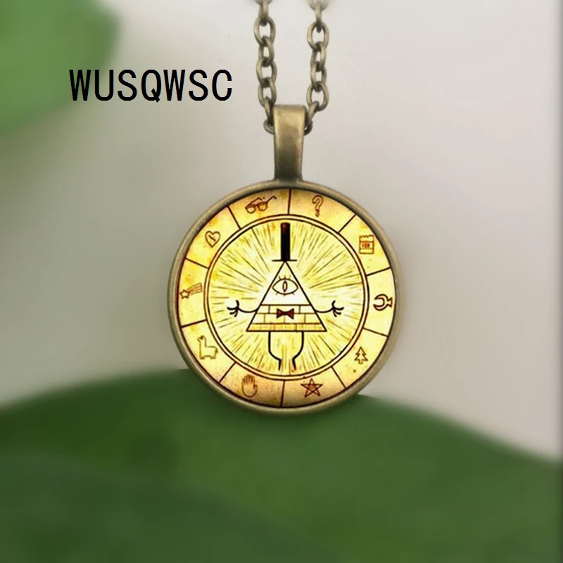 WUSQWSC 3 цвета стекло ожерелье стимпанк драма Гравити Фолз секретов Билла CHIFFRE